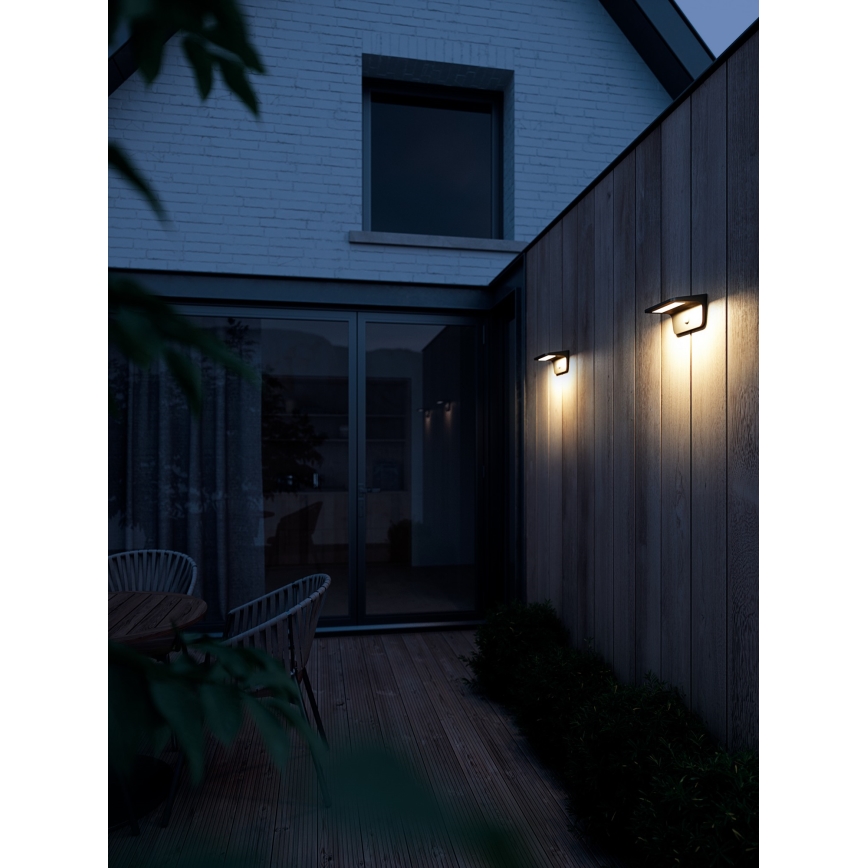Nordlux - LED Päikesepaneeliga seinavalgusti koos anduriga AGENA LED/5W/3,7V IP44 2200 mAh