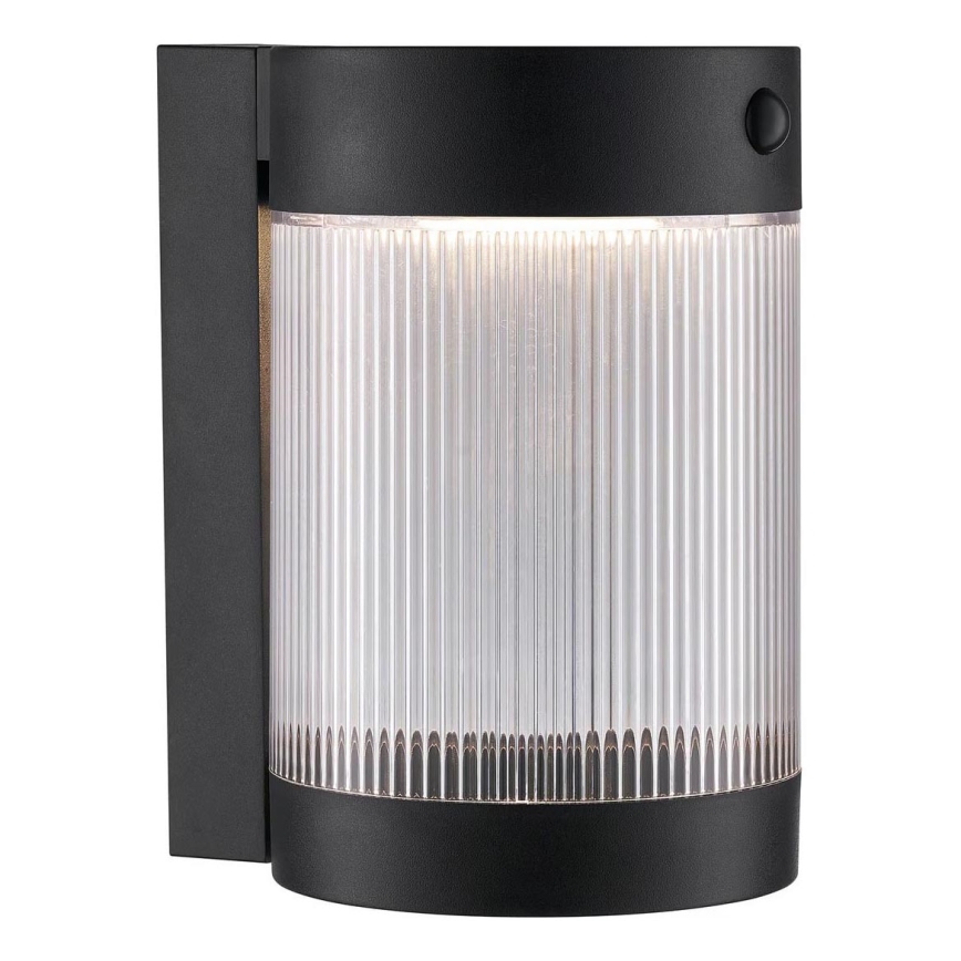 Nordlux - LED Päikesepaneeliga seinavalgusti koos anduriga COUPAR LED/3,2W/5V 3000K IP44 1800 mAh must