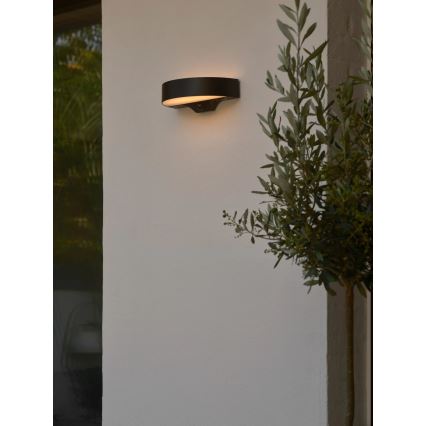 Nordlux - LED Päikesepaneeliga seinavalgusti koos anduriga MONAY LED/5W/5V 3000K IP44 2000 mAh must