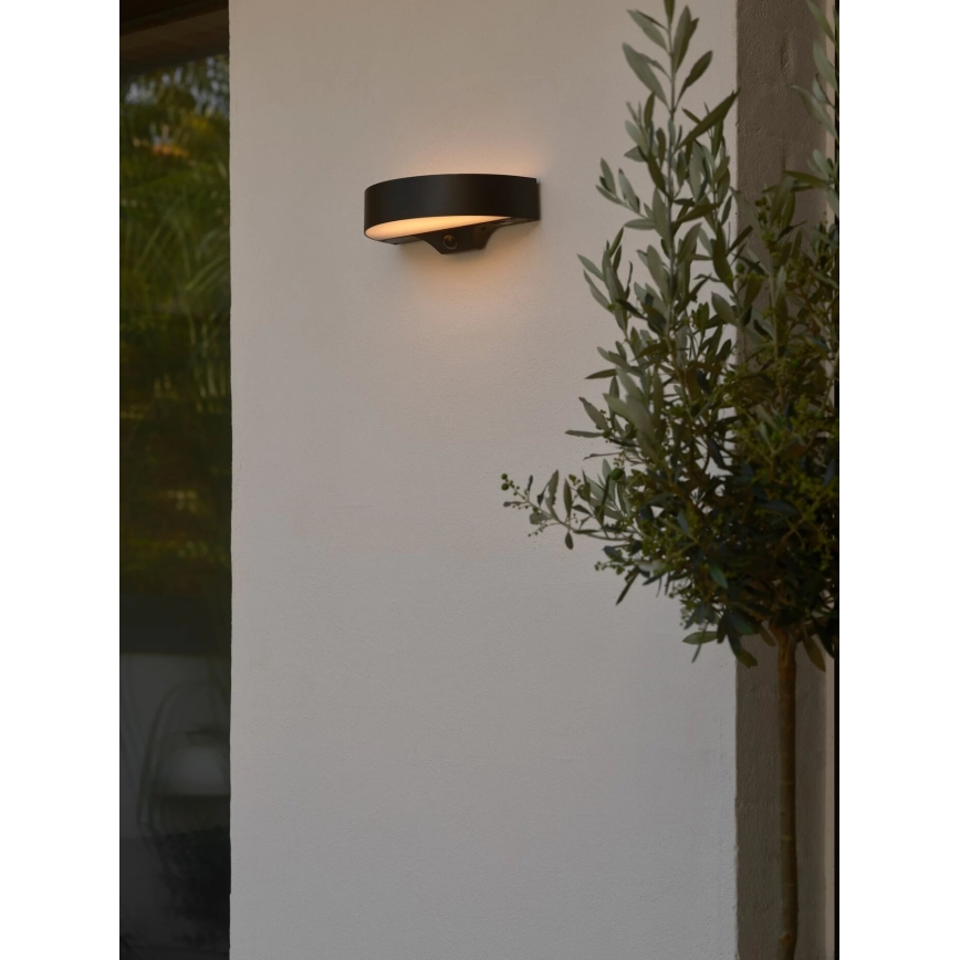 Nordlux - LED Päikesepaneeliga seinavalgusti koos anduriga MONAY LED/5W/5V 3000K IP44 2000 mAh must