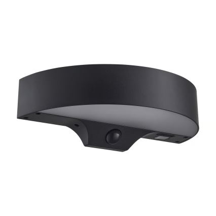Nordlux - LED Päikesepaneeliga seinavalgusti koos anduriga MONAY LED/5W/5V 3000K IP44 2000 mAh must