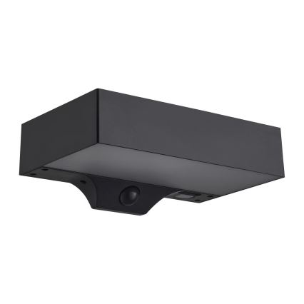 Nordlux - LED Päikesepaneeliga seinavalgusti koos anduriga MONAY LED/5W/5V 3000K IP44 must