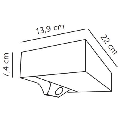 Nordlux - LED Päikesepaneeliga seinavalgusti koos anduriga MONAY LED/5W/5V 3000K IP44 must