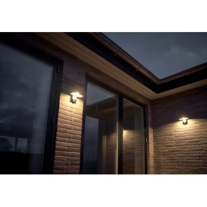 Nordlux - LED Päikesepaneeliga seinavalgusti koos anduriga RICA LED/5W/3,7V IP44 kandiline