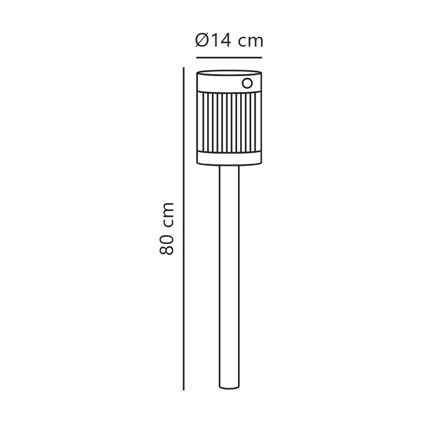 Nordlux - LED Päikesepaneeliga valgusti COUPAR LED/3,2W/5V 3000K IP44 must