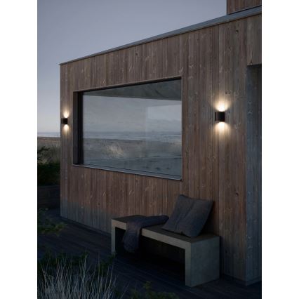 Nordlux - LED seinale paigaldatav välisvalgusti CANTO 2xLED/6W/230V IP44 must