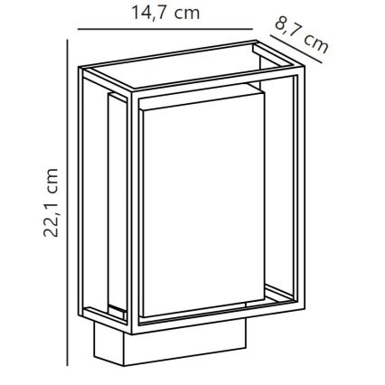 Nordlux - LED Väli seinavalgusti NESTOR LED/8W/230V IP44