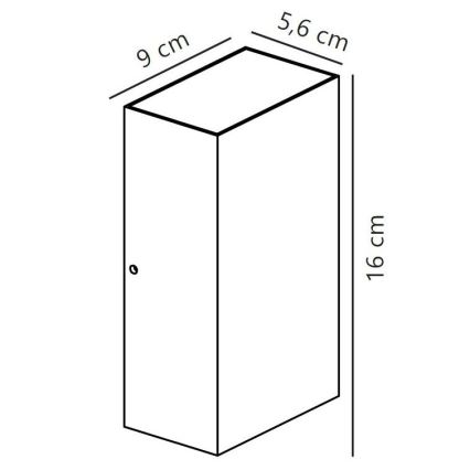 Nordlux - LED Väli seinavalgusti ROLD LED/10,5W/230V 3000K IP54 must