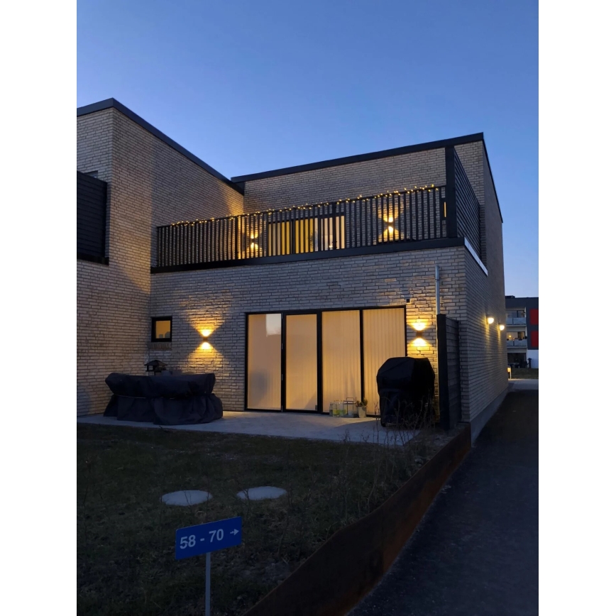 Nordlux - LED Väli seinavalgusti ROLD LED/10,5W/230V 3000K IP54 must
