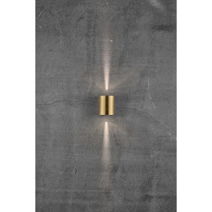 Nordlux - LED välisseinale kinnitatav seinavalgusti CANTO 2xLED/5,5W/230V IP44 kuldne