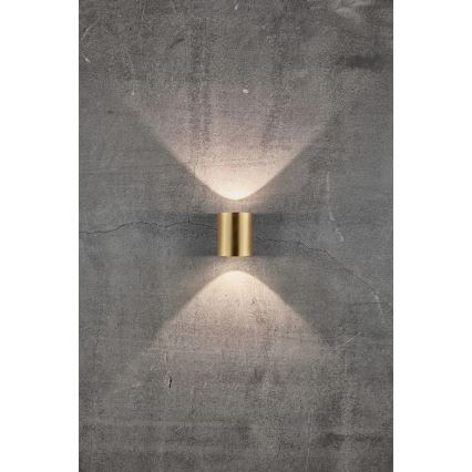 Nordlux - LED välisseinale kinnitatav seinavalgusti CANTO 2xLED/5,5W/230V IP44 kuldne