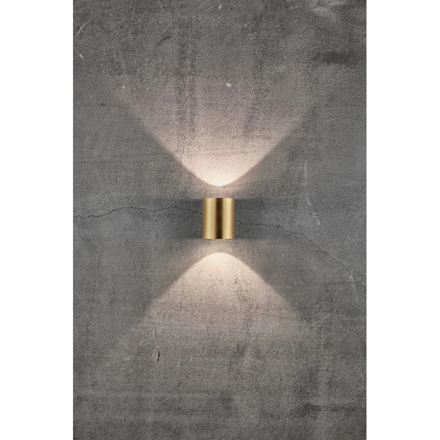 Nordlux - LED välisseinale kinnitatav seinavalgusti CANTO 2xLED/5,5W/230V IP44 kuldne
