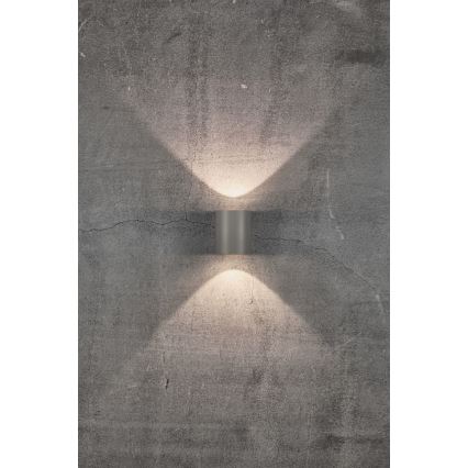 Nordlux - LED välisseinavalgusti CANTO 2xLED/5,5W/230V IP44 hall