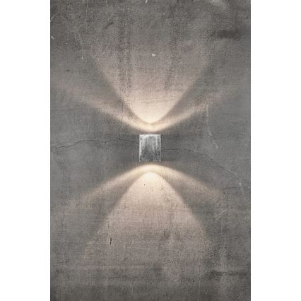 Nordlux - LED välisseinavalgusti CANTO 2xLED/6W/230V IP44 hõbedane