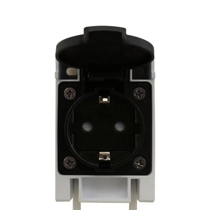 Nordlux - LED-vannitoa peegli valgusti koos pistikupesaga MALAIKA LED/15W/230V IP44 68,4cm must