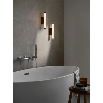 Nordlux - VIRELLE hämardatav LED-vannitoa seinavalgusti LED/8W/230V 3000/4000K IP44 must