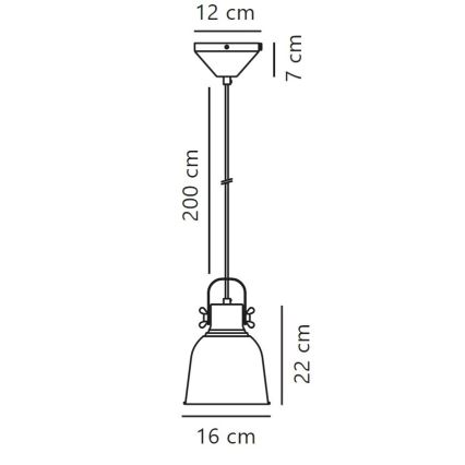 Nordlux - Lühter ADRIAN 1xE27/25W/230V d. 16 cm hall