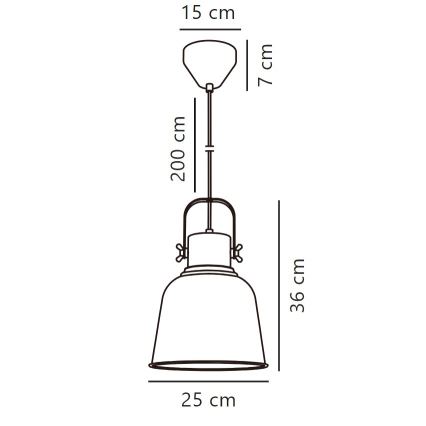 Nordlux - Lühter ADRIAN 1xE27/25W/230V d. 25 cm hall