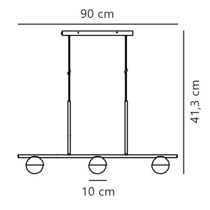 Nordlux - Lühter CONTINA 3xG9/5W/230V messing