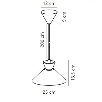 Nordlux - Lühter DIAL 1xE27/40W/230V d. 25 cm valge