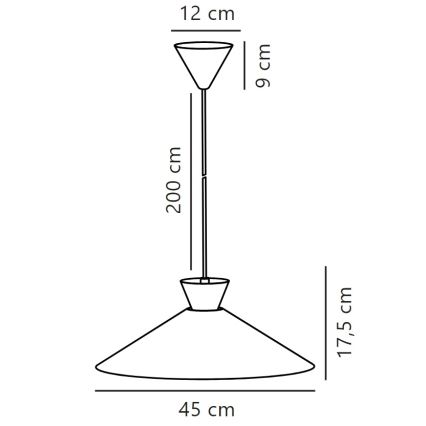 Nordlux - Lühter DIAL 1xE27/40W/230V d. 45 cm kollane