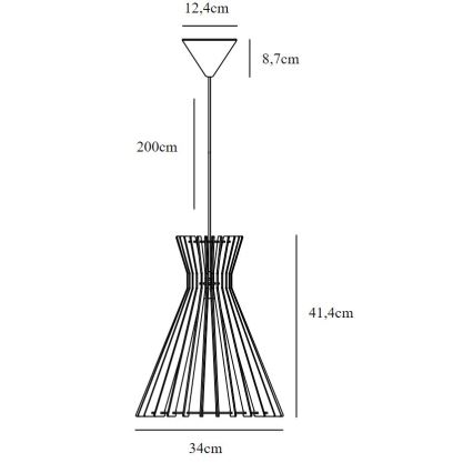 Nordlux - Lühter GROA 1xE27/60W/230V
