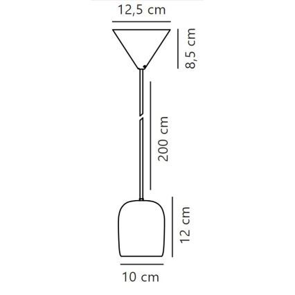 Nordlux - Lühter NOTTI 1xE27/25W/230V must