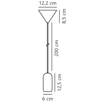 Nordlux - Lühter NOTTI 1xE27/40W/230V must