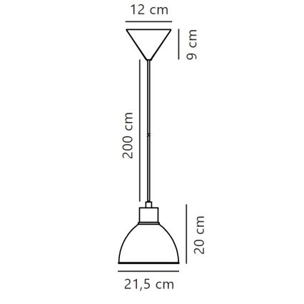 Nordlux - Lühter POP 1xE27/40W/230V antratsiit