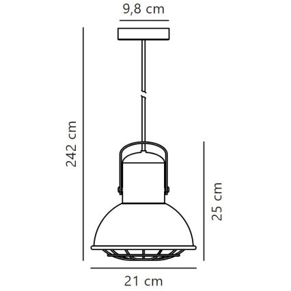 Nordlux - Lühter PORTER 1xE27/60W/230V