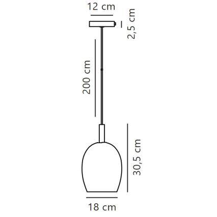 Nordlux - Lühter UMA 1xE27/40W/230V