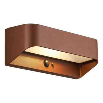 Nordlux - MARCELLIO LED päikeselamp liikumisanduriga LED/5W/5V IP54 2200 mAh pruun