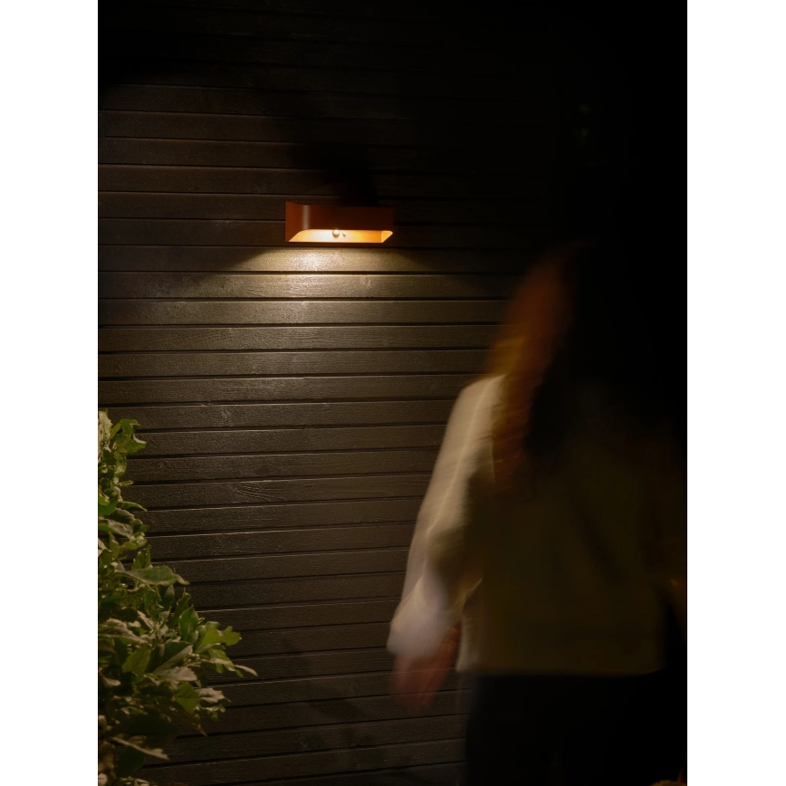 Nordlux - MARCELLIO LED päikeselamp liikumisanduriga LED/5W/5V IP54 2200 mAh pruun