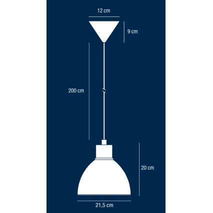 Nordlux - POP rippvalgusti kaabliga 1xE27/40W/230V must