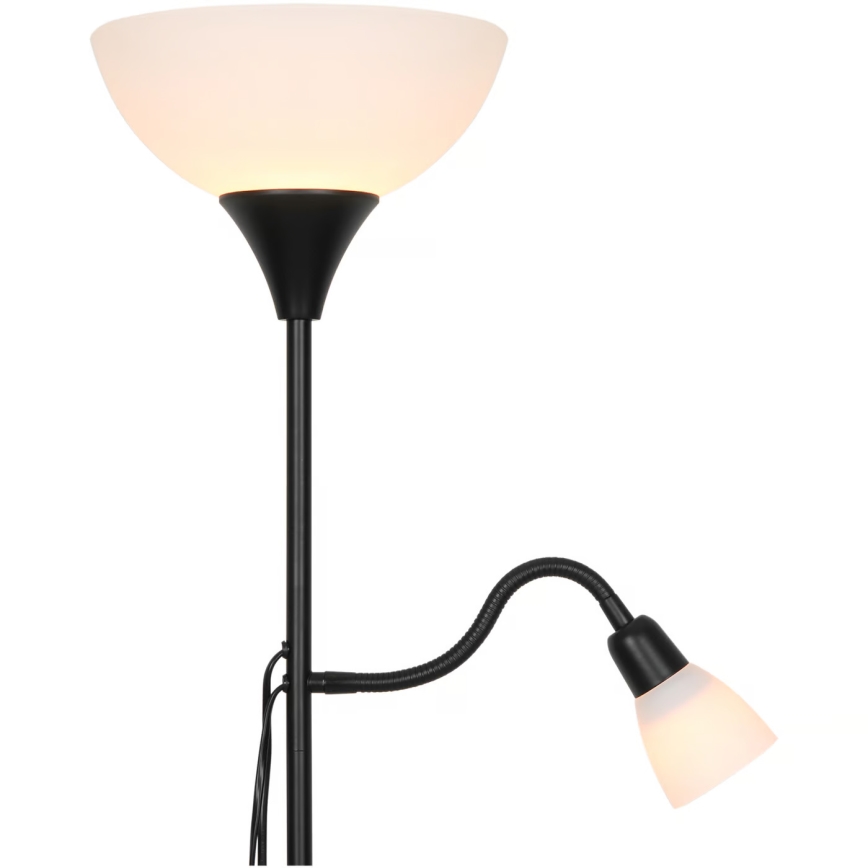 Nordlux - Põrandalamp LAURIA 1xE27/40W/230V + 1xE14/15W must