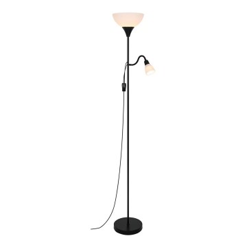 Nordlux - Põrandalamp LAURIA 1xE27/40W/230V + 1xE14/15W must
