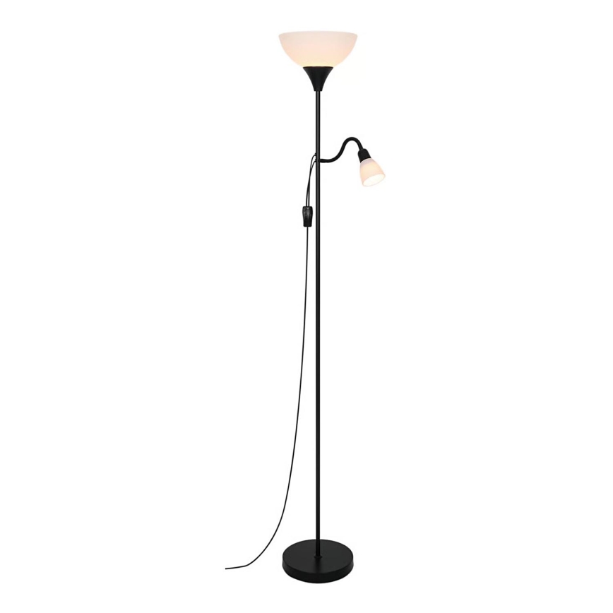 Nordlux - Põrandalamp LAURIA 1xE27/40W/230V + 1xE14/15W must