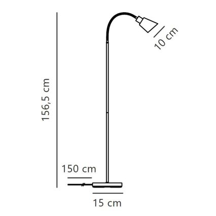 Nordlux - Põrandalamp MOLLI 1xE14/25W/230V