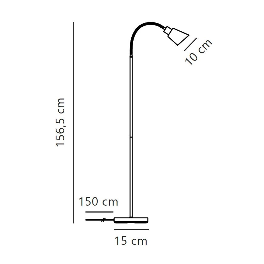Nordlux - Põrandalamp MOLLI 1xE14/25W/230V