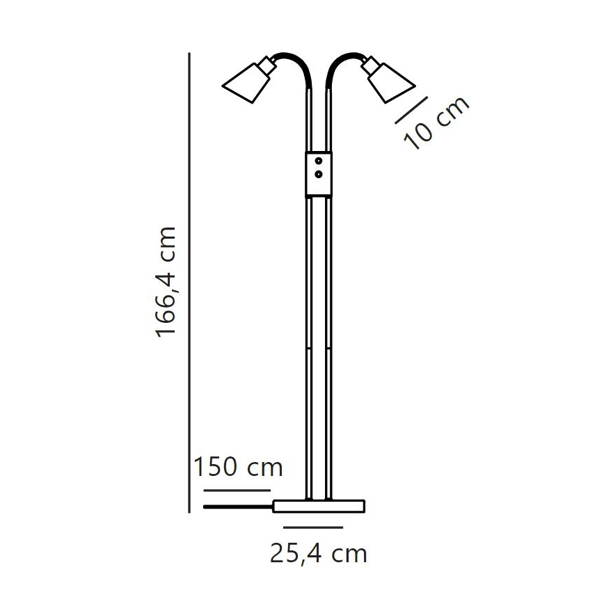 Nordlux - Põrandalamp MOLLI 2xE14/25W/230V