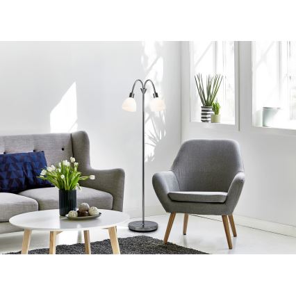 Nordlux - põrandalamp RAY 2xE14/25W/230V läikiv kroom