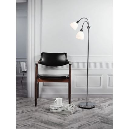 Nordlux - põrandalamp RAY 2xE14/25W/230V läikiv kroom