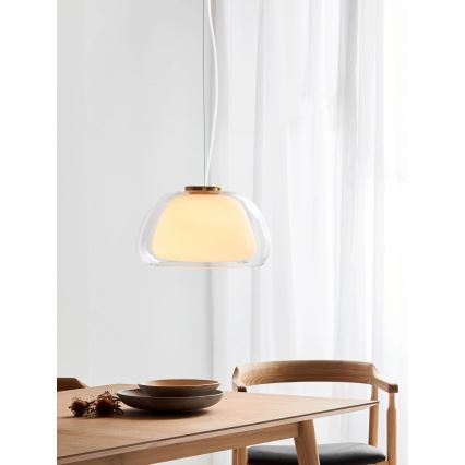Nordlux - Ripplamp kaabliga JELLY 1xE27/40W/230V valge/selge, läbimõõt 39 cm