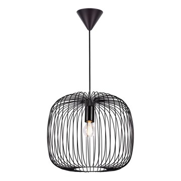 Nordlux - Rippvalgusti kaabliga BERONI 1xE27/60W/230V must, Ø 40 cm