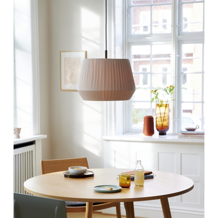 Nordlux - Rippvalgusti kaabliga DICTE 1xE27/60W/230V läbimõõt 40 cm beež