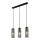 Nordlux - Rippvalgusti kaabliga MIELLA 3xE27/25W/230V must/suitsune