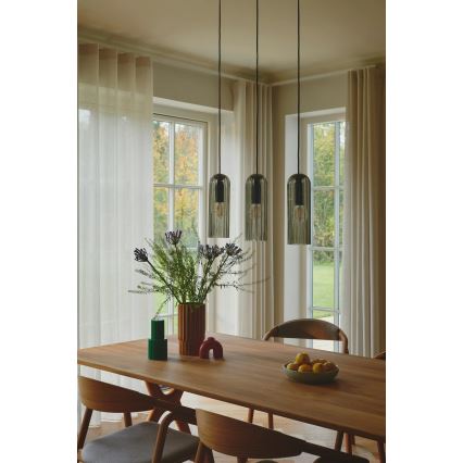 Nordlux - Rippvalgusti kaabliga MIELLA 3xE27/25W/230V must/suitsune