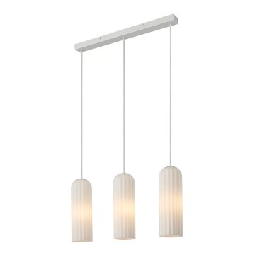 Nordlux - Rippvalgusti kaabliga MIELLA 3xE27/25W/230V valge