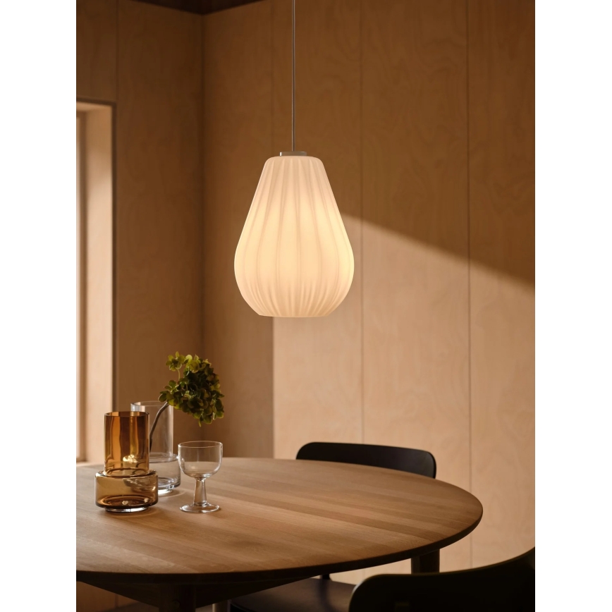 Nordlux - Rippvalgusti kaabliga SALLINO 1xE27/15W/230V läbimõõt 24 cm valge