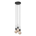 Nordlux - Rippvalgusti kaablil PACO 3xE27/25W/230V must
